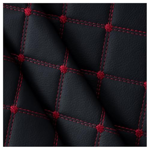 Cuir PU de qualité supérieure coloris noir et rouge pour sellerie et maroquinerie artisanale