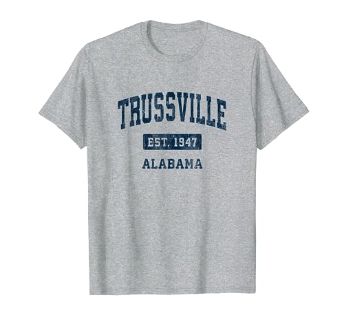 Trussville Alabama AL Vintage Sports Established Navy Design Camiseta