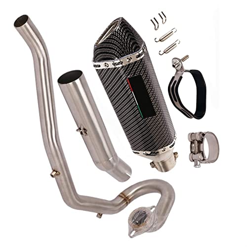 Puntas de Escape de 51mm con Tubo de Enlace para Yamaha XG250 Tricker Kit Completo E