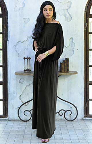 Image of KOH KOH Womens 2026 Flowy Formal Batwing Sleeve Evening Casual Gown