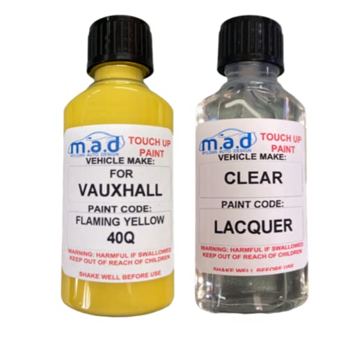 Mad Paints FLAMING YELLOW 40Q FOR VAUXHALL (PAINT AND LACQUER)