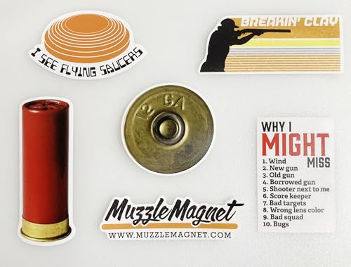 Generic Clay Target Shooting Stickers - Waterproof Stickers for Trap, Skeet, Sporting Clays, Five Stand