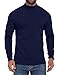 Sailwind Men Mock Turtle Neck Thermal Tops Casual Long Sleeve Slim Fit Turtle Neck Sweater Navy Blue