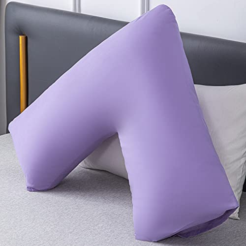 EDS New V Shaped Luxury support pillow with FREE Pillow case-12 Colours to choose from. Orthopedic V Shaped Support pillow (Lilac)