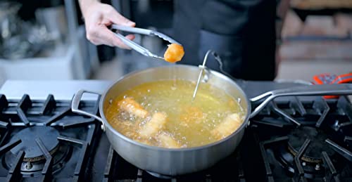 Image of Babish 5-Quart Tri-Ply Stainless Steel Saute Pan with Lid - Professional Grade Saute Pan for Frying, Searing & One-Pan Meals