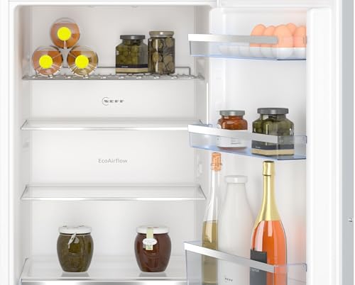 NEFF KI1312FE0, N 50, Einbaukühlschrank,102,5 x 56 cm, 165 L Kühlen, Made in Germany, Leise, Sicherheitsglas, FreshSafe Schublade, Eco Air Flow für konstante Innentemperatur, Flachscharnier