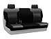 Coverking Custom Fit Rear Split Bench Seat Cover for Select Mazda 2 Models - Premium Leatherette 2-Tone (Charcoal Gray with Black Sides)