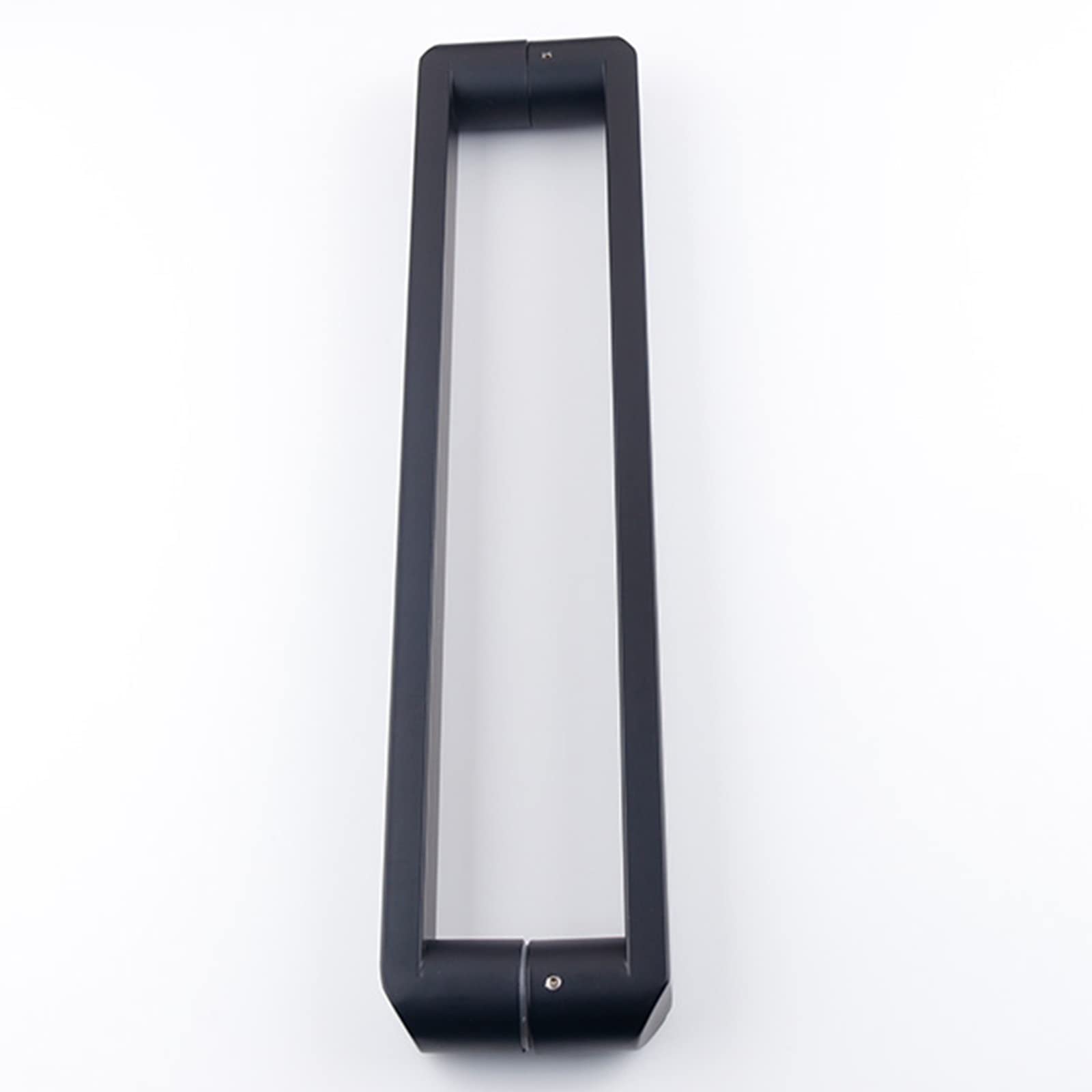 Maniglia a spinta per porte interne ed esterne, maniglia scorrevole a doppia faccia per fienile in vetro o legno, ufficio, doccia, design nero e acciaio inox