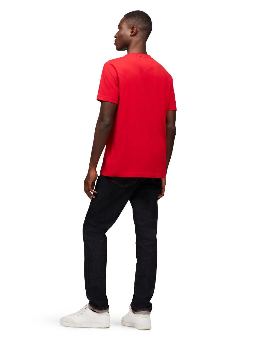 Tommy Hilfiger Short Sleeve Cotton Graphic T-Shirts with Printed Logo T-Shirt in Cotone a Maniche Corte con Logo Stampato Uomo (Pacco da 1)