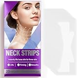 AETHEREVE Neck Lift Tape, 20Pcs Reusable Neck Tape Lifting Invisible, Breathable Skin Tightening Strips for Double Chin and Jawline Support, Waterproof Design