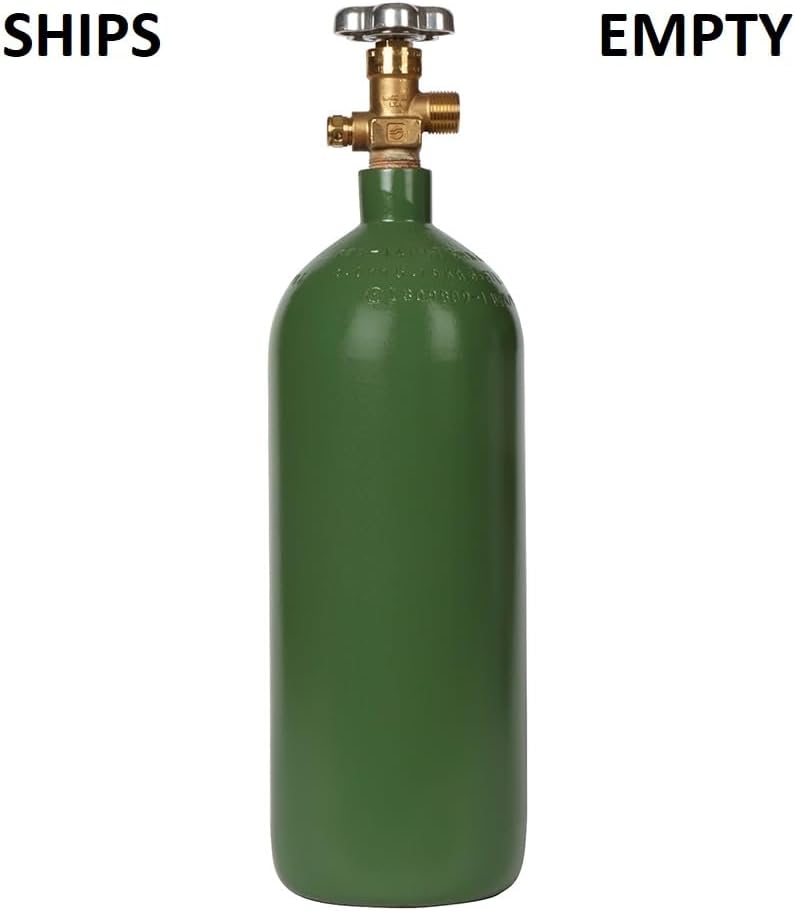 20 cu ft Steel Oxygen Cylinder - CGA540 Valve - DOT Approved