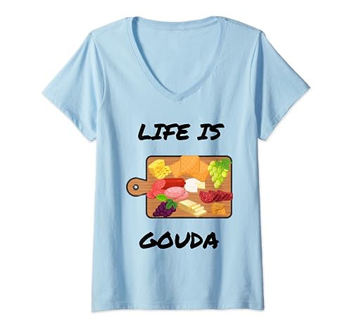 Amantes de la tabla de charcutería, divertido amante del juego de palabras de queso, amante de la comida lindo Camiseta Cuello V