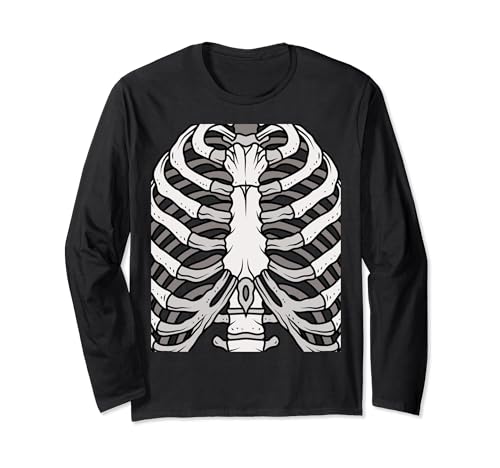 Scheletro Rib Cage pigro fai da te costume di Halloween ossa divertenti Maglia a Manica