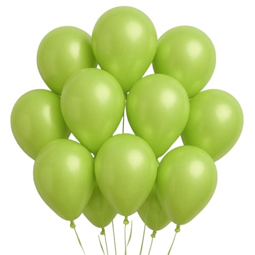 Just Party Metallic Balloons - Pack of 100 (Light Green)