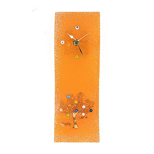 Sospiri Venezia Wall Clock Murano Glass Silent Mechanism Decorated with Murrines and Gold Leaf Gift Handmade Made in Italy (10x30) - Image 2