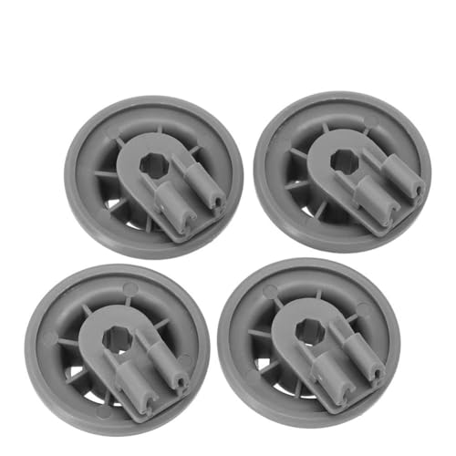 Auratrove Paquete de 4 ruedas para cesta inferior de lavavajillas para Bosch para Siemens para Neff 611475 00611475 - Rodillos ABS grises de repuesto para estante inferior