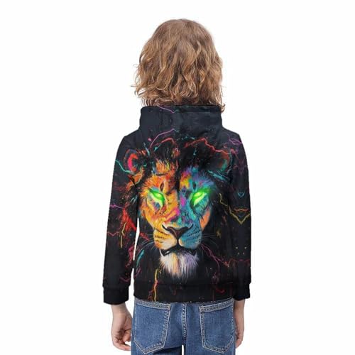 Pulls à capuche enfants avec impression 3D paon ultra résistante