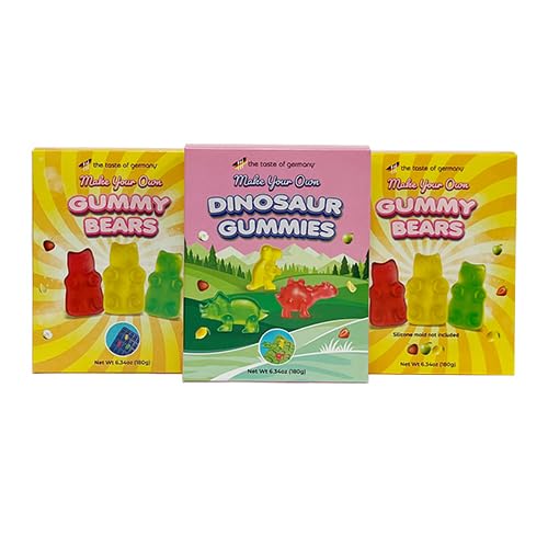 Kit para hacer gomitas alemanas, 3 sabores y colores
