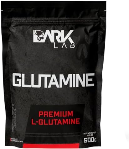 Glutamina Dark Lab 100% Pura, 500g, Recuperação Muscular e Sistem...