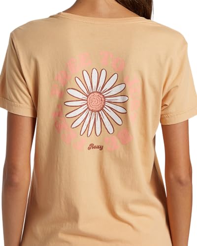 Image of Roxy Womens Boyfriend Crew T-Shirt, Casual Relaxed Fit Crew Neck Tee Short Sleeve Cotton Basic Shirt Everyday Comfort