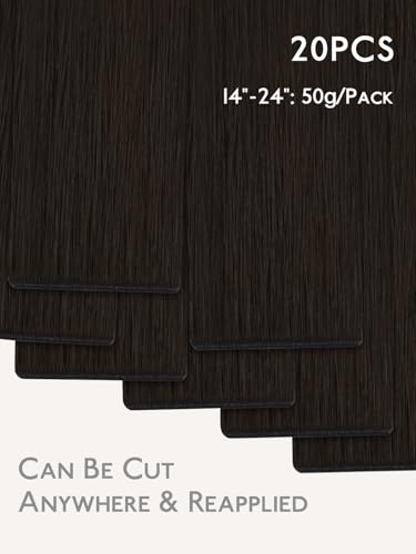 Image of WENNALIFE Genius Tape in Hair Extensions Human Hair, Invisible Tape in