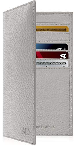 Genuine Leather Checkbook Cover For Women & Men - Checkbook Holder Check Book Covers For Duplicate Checks Card Wallet RFID