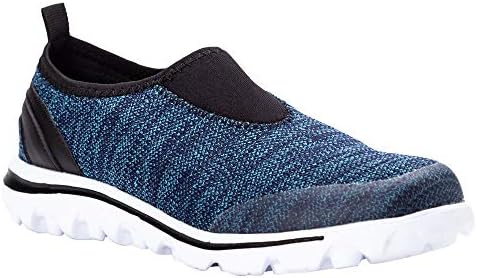 Propet Women's TravelActiv Slip-On Sneaker, Blue Heather, 7 X-Wide US | Image 1