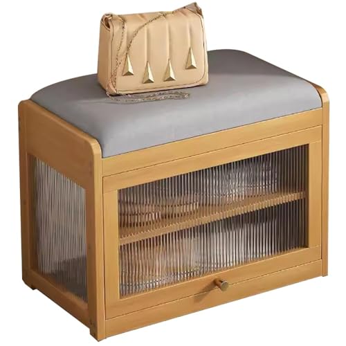 Banc de rangement entrée pour petits espaces en bois - 2