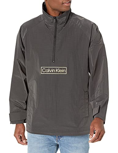 Calvin Klein Men's Relaxed Fit Box Logo Popover Jacket