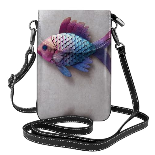Sac bandoulière cuir téléphone portable 19,3x12,4 cm pour marche camping et voyage