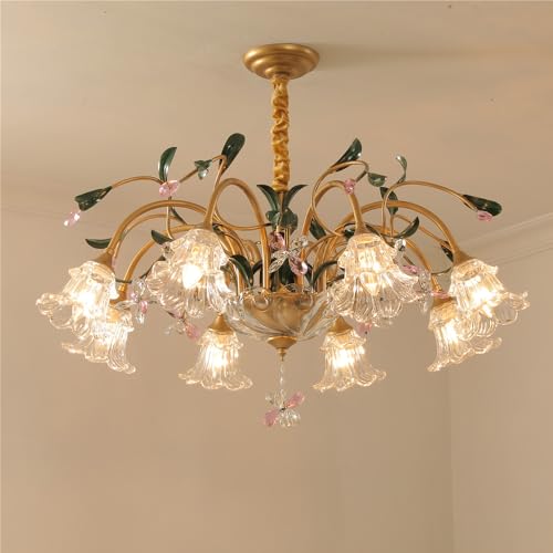 Lámpara colgante LED para salón, restaurante o dormitorio, 6 luces, diseño pastoral francés, iluminación decorativa para el hogar, villa, cafetería, tienda de ropa