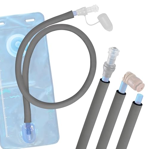 Gearhandle Drink Tube Insulator Insulation Sleeve Compatible with Osprey, Platypus, Hydrapak, Source, and CamelBak Hydration Backpacks - Drink Tube Insulation Hose Cover (Gray, 36" inch)