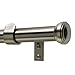 Kenney 54545012 Fluted End Cap Rod Set, 36-to-66-Inch Width, 1-Inch Diameter, Satin Nickel