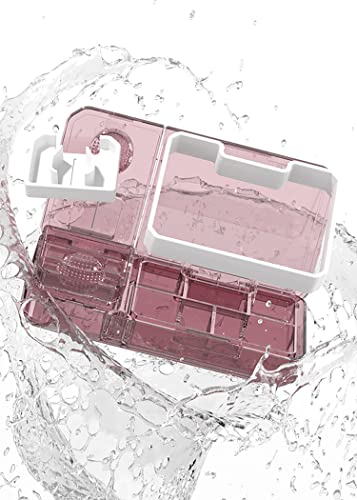 Image of House of Quirk 3 in 1 Multi-Functional Pill Cutter, Portable Travel Small Pill Box Case Holder, Purse Medicine Container for Cutting Vitamins Tablets (Pack of 2, Multicolor)