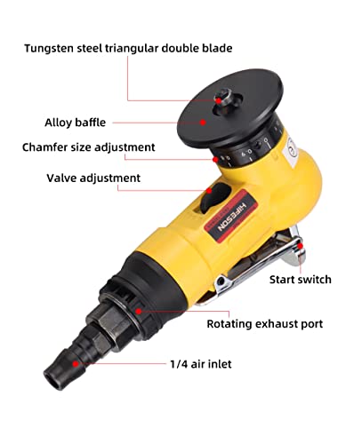 Pnuematic Chamfer Tool Deburring Tool For Metal Trimming, Air Beveling Tool Mini Chamfering Machine Small Handheld Grinder For Inner Hole And Metal Edge Deburring #TOP4