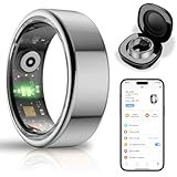 Smart Health Ring for Women Men,Fitness Tracker Smart Ring with Heart Rate,Sleep Monitor,Blood Oxygen,Steps,IP68 Waterproof Up to 5-7 Days Battery Life for iOS Android,No App Fee(Silver,11)