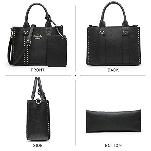 Image of Dasein Women's Designer Handbags Fashion Satchel Handbags Shoulder Bags Top Handle Work Bags w /Belt