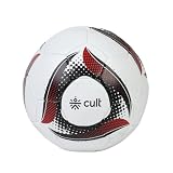 CULT MS Glider Football – Red Size 5 Training & Match Soccer Ball 32-Panel Machine Stitched with High Air Retention Bladder & Soft PVC Outer for Grass & Turf Play