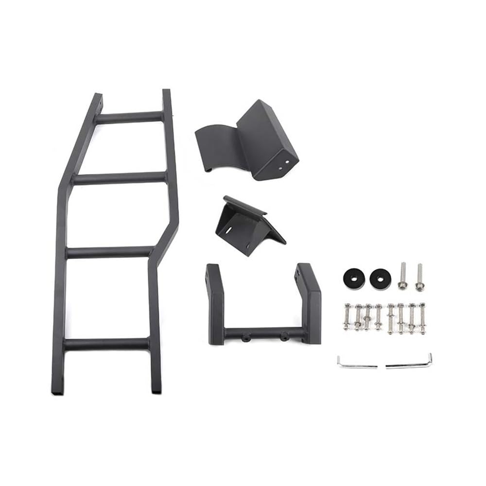 Escalera de aleación Aluminio for portón Trasero Suzuki Jimny (2007-2017) | Portaequipajes Resistente for la Rueda Repuesto, con escalones Antideslizantes y Marco Protector