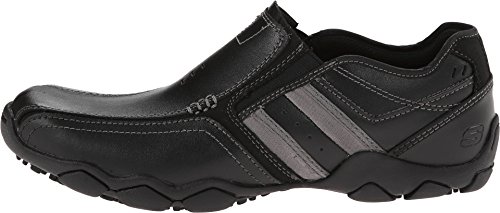 Skechers Skechers Men's Diameter ZinroySlip-On Loafer, Black Leather, 7.5 UK Wide