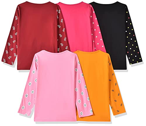 Image of T2F Girls 100% Cotton Printed T-Shirt (Pack of 5)