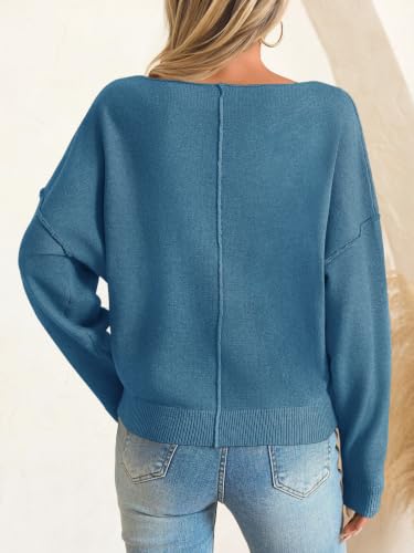 Image of Saodimallsu Womens Fall Off The Shoulder Sweater Pullovers