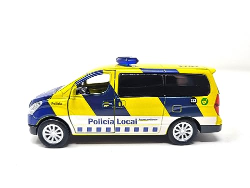 PLAYJOCS GT- 8173 FURGO POLICIA Local.Vehículo metálico, Juguete para niños y coleccionistas.