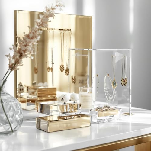 Image of DistinctAndUnique Gold Mirror Acrylic Plexiglass Sheets 1 /8 inch Thick (3mm) Easy to Cut Plastic Plexi Glass with Protective Paper for Signs, DIY Display Projects, Crafts, Shelves (6x12)