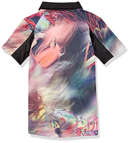 adidas Camisa polo de tênis australiana aberta para meninos, Multicolorido/preto, M