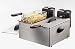 Produktbild Profi Doppel-Fritteuse Edelstahl 2x3 Liter 1800 Watt 130-190°C rostfrei