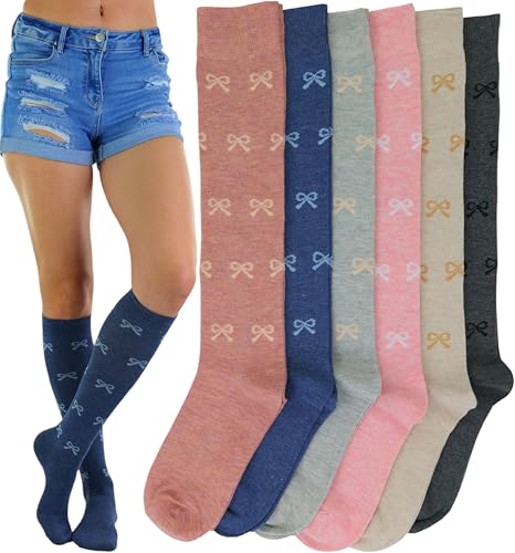 Image of ToBeInStyle Women's Pack of 6 or 12 Knee High Socks