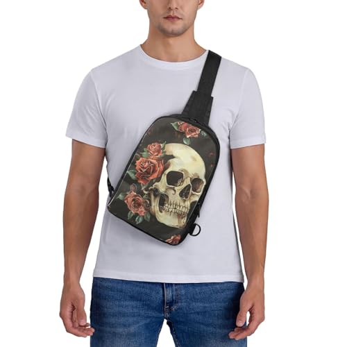 Bolso cruzado Skull para hombro ajustable negro miniatura 2