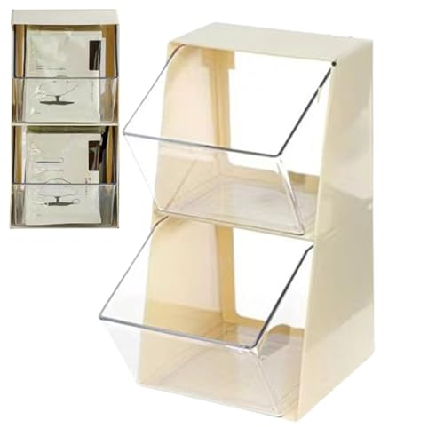 Ampiamente usato: con il suo design salvaspazio, questo organizer per tè a 2 livelli è perfetto per armadietti, bar, affari, dispensa e piano di lavoro. Mantieni le tue bustine di tè ordinatamente organizzate e facilmente accessibili in qualsiasi