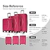 Luggage 3 Piece Sets Pp Hardside Trunk Spinner Luggage Set With Double Wheels Rugged Travel Suitcase Set With Tsa Locksred
